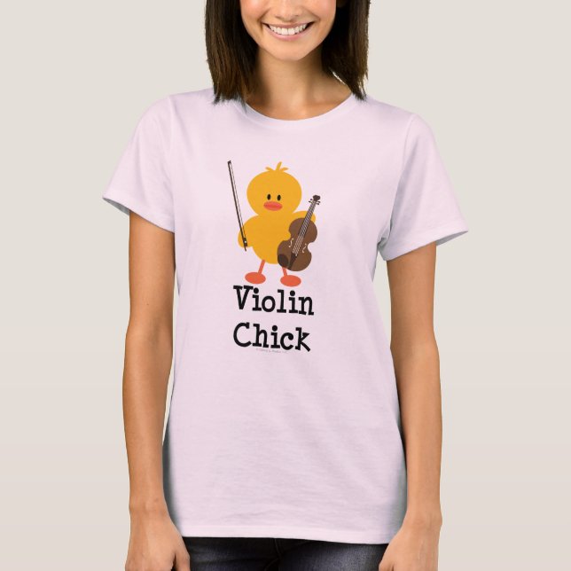 Violin Chick Organic Tee (Framsida)
