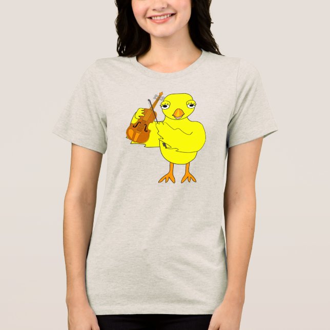 Violin Chick T Shirt (Framsida)