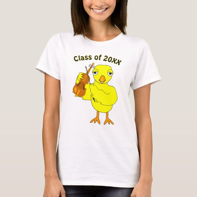 Violin Chick T Shirt (Framsida)