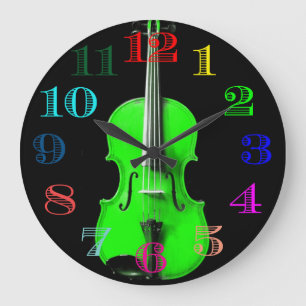 Violin Clock Design Stor Klocka