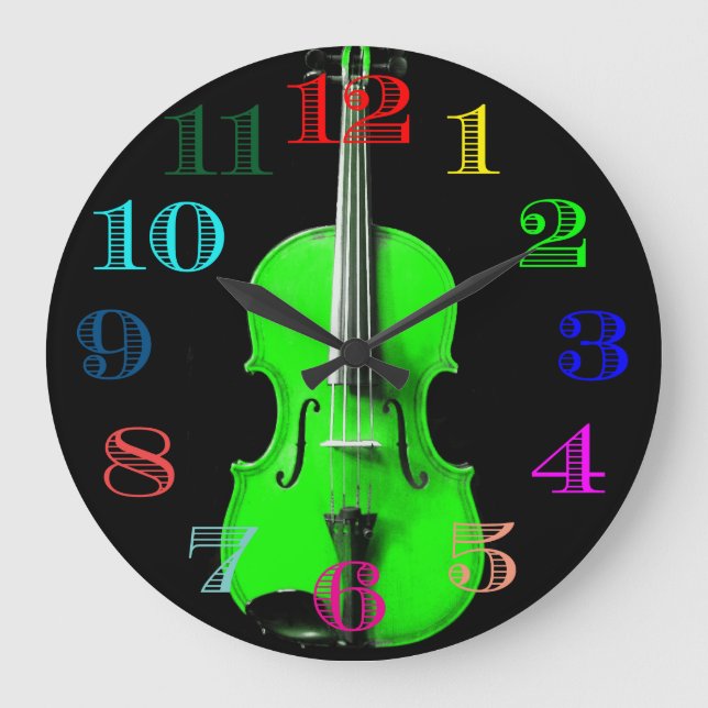 Violin Clock Design Stor Klocka (Framsida)