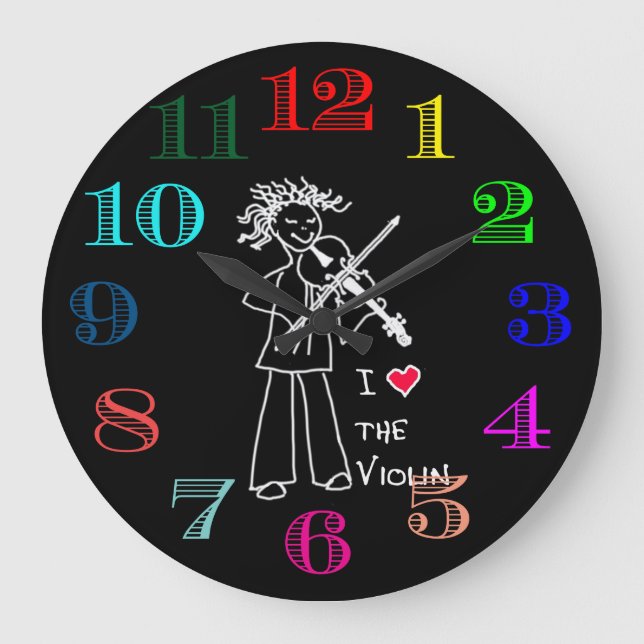 Violin Clock Design Stor Klocka (Framsida)