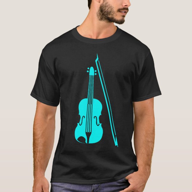 Violin - Cyan Tee Shirt (Framsida)