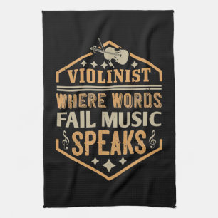 Violin - där Ord Misslyckas musikhögtalare Kökshandduk