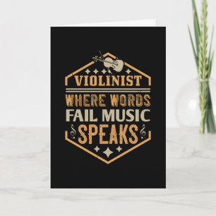 Violin - Där orden misslyckas musik talar Kort