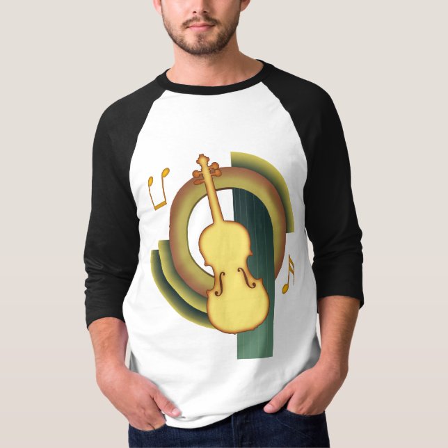 Violin Deco T Shirt (Framsida)