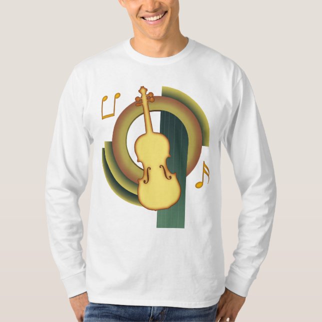 Violin Deco T Shirt (Framsida)