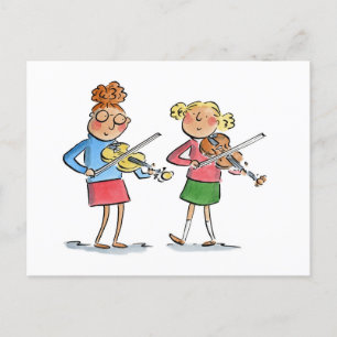 Violin Duet Vykort