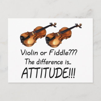 Violin eller Fiddle? Vykort