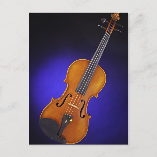Violin eller Viola Blue vycard Vykort (Framsida)