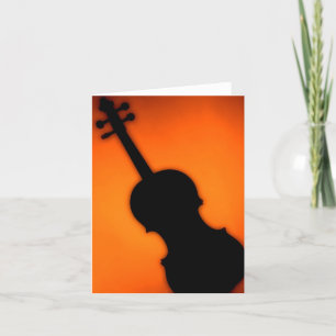 Violin eller Viola Guld Background Hälsning eller Kort