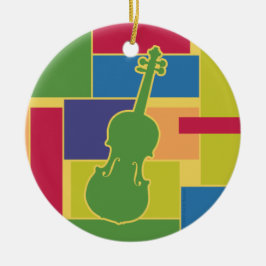 Violin Färgblock Ornament