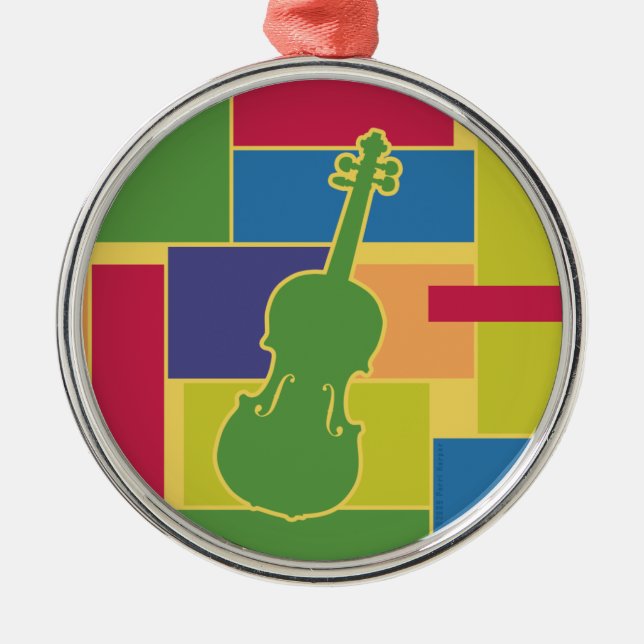 Violin Färgblock Ornament (Framsidan)