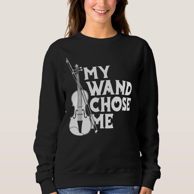 Violin Fiddle Spelman Violinist Mitt Trollspö vald T Shirt (Framsida)