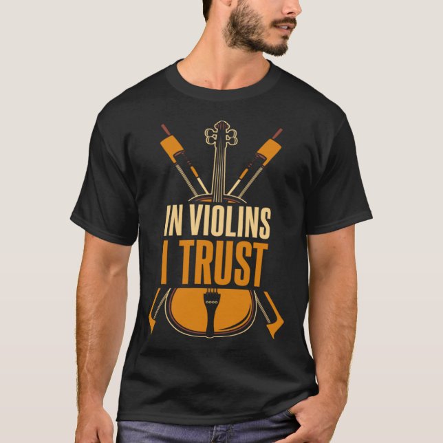 Violin  Fiddler Fiddle Violinist T Shirt (Framsida)