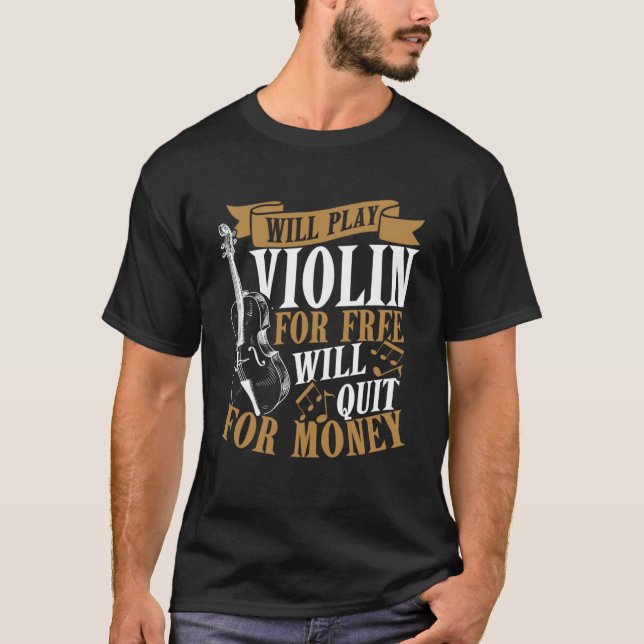 Violin för pojkar 1 t shirt (Framsida)