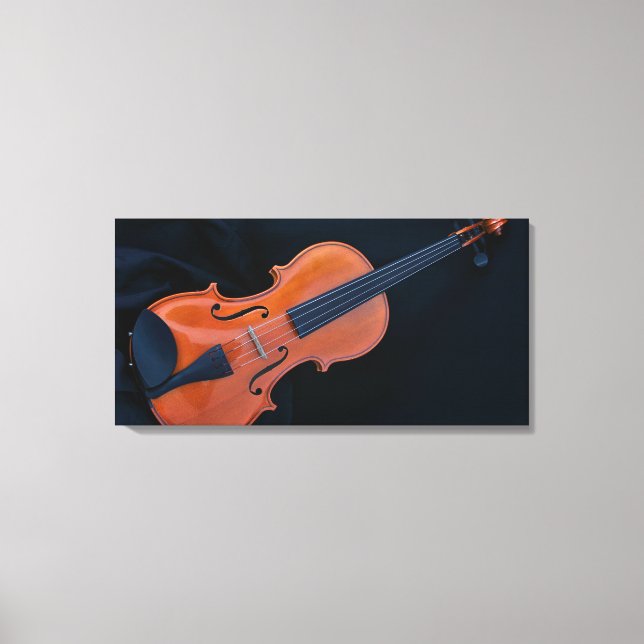 Violin Foto Närbild Canvastryck (Framsida)