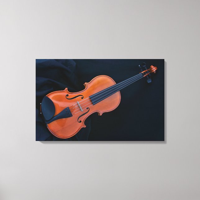 Violin Foto Närbild Canvastryck (Framsida)