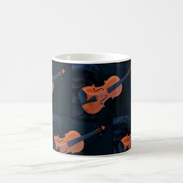 Violin Foto Närbild Kaffemugg (Center)