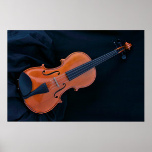 Violin Foto Närbild Poster