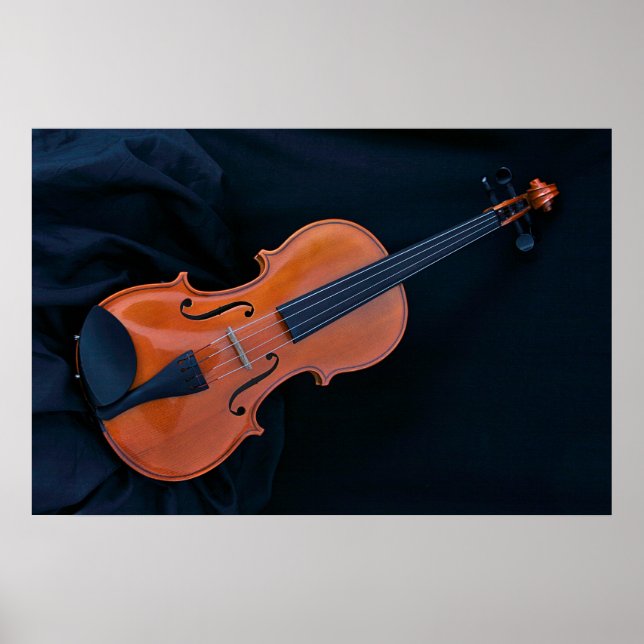Violin Foto Närbild Poster (Framsidan)