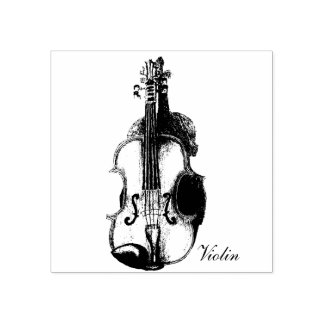 Violin Frimärke Stämpel