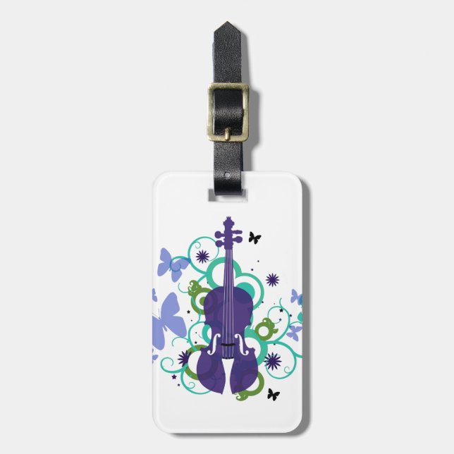 Violin Gift-Luggage-etikett Bagagebricka (Vertikal Framsida)