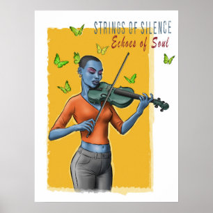 Violin Girl Art Poster