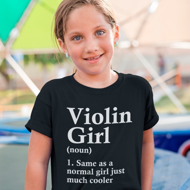Violin Girl Funny Definition Humor Music Älskare T Shirt (Skapare uppladdad)