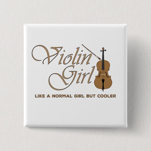Violin Girl, som en vanlig flicka men kallare Knapp (Framsida)