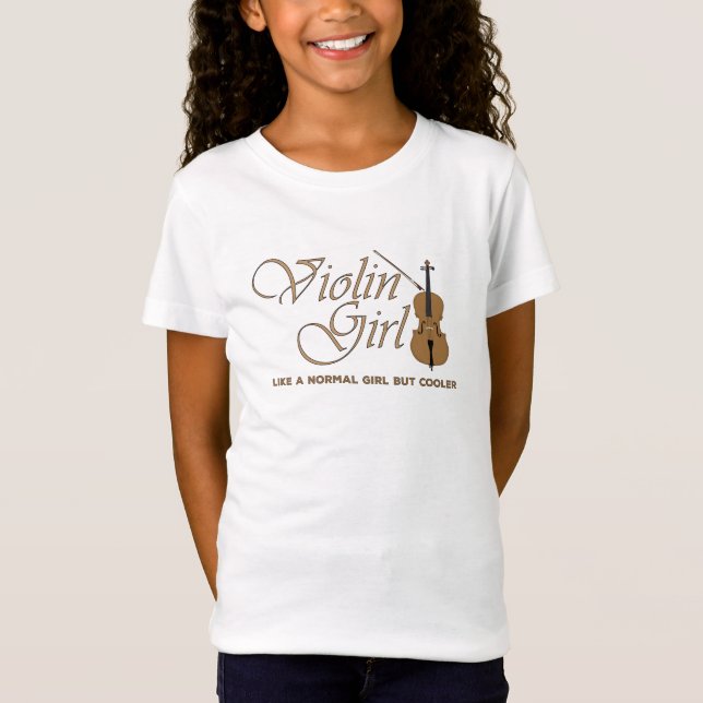 Violin Girl, som en vanlig flicka men kallare T Shirt (Framsida)