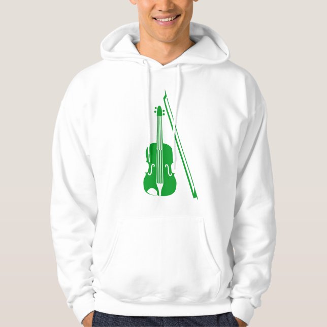 Violin - Grass Grönt Sweatshirt Med Luva (Framsida)