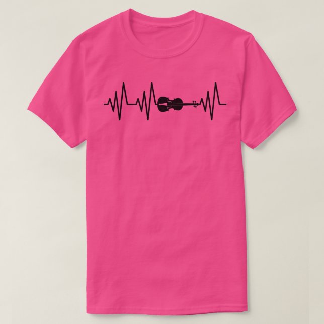 Violin Heartbeat T Violin Lovers Player Gift Shirt (Design framsida)