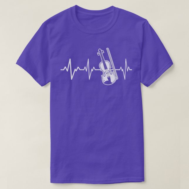 Violin Heartslag Gift Musical Instrument Violinist T Shirt (Design framsida)