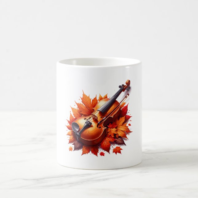 Violin i löv säng kaffemugg (Center)