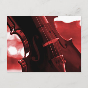 Violin i Red and Black Vykort