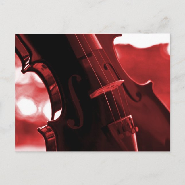 Violin i Red and Black Vykort (Framsida)