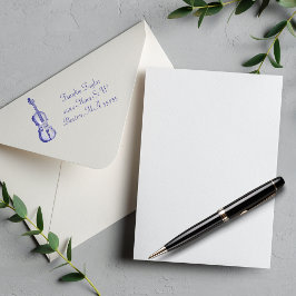 Violin Illustration Personlig Självfärgande Stämpel