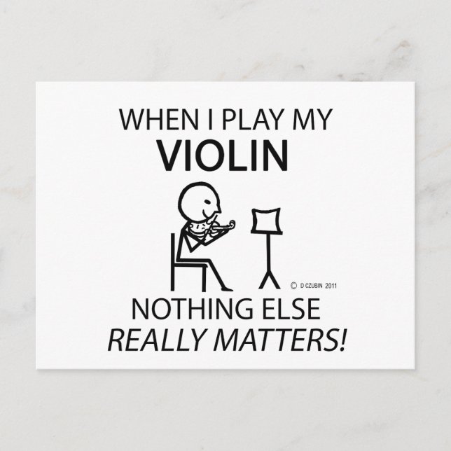 Violin, inget annat. vykort (Framsida)