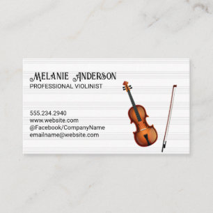 Violin Instrument Music Lakan Visitkort