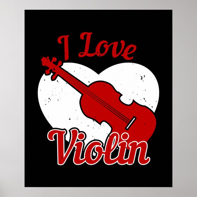 Violin - Jag älskar violin Poster (Framsidan)
