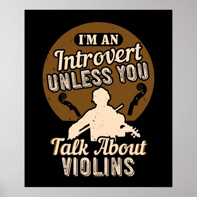 Violin - Jag Är En Inåtvänd Person Poster (Framsidan)