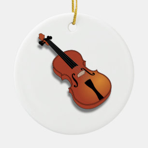 Violin Julgransprydnad Keramik