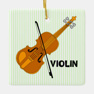 Violin Julgransprydnad Keramik