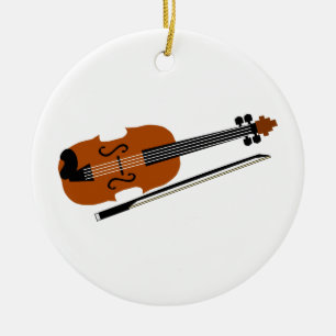 Violin Julgransprydnad Keramik