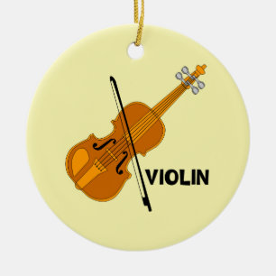 Violin Julgransprydnad Keramik