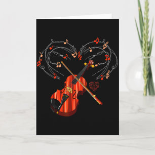 Violin Kärlek Hjärt Violinist Alla Hjärtans Dag Pr Kort
