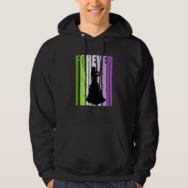 Violin Kids Youth Forever Violinist Players Her Or Hoodie (Framsida)