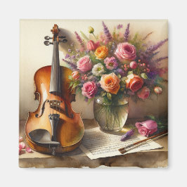 Violin, Lakan Music och Vas i Flowers Magnet
