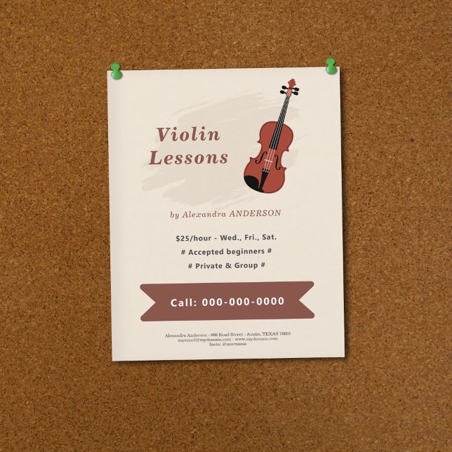 Violin Lessons Flygblad (Violin Lessons Flyer)